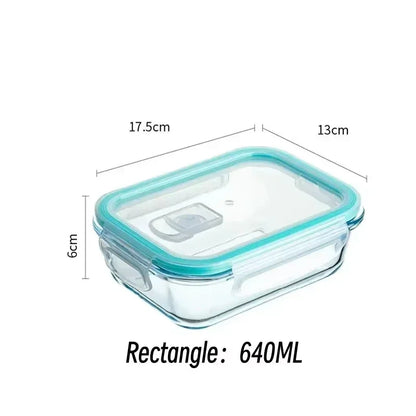 Glass Kitchen Storage Containers Bento Lunch Box