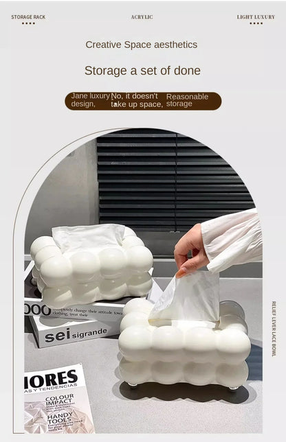 Cute Cloud Design Tissue Box Organizer for Home