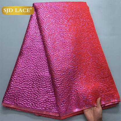 African Brocade Lace Fabric – 5 Yards