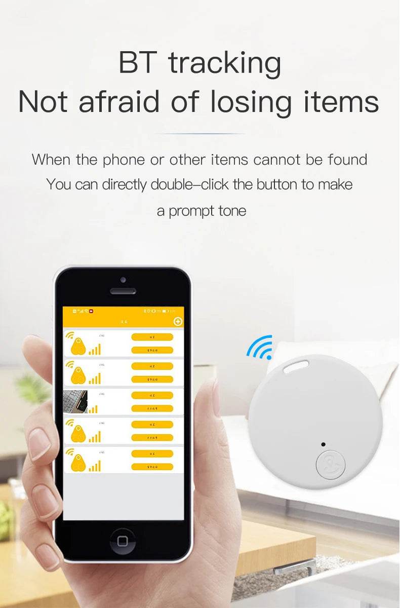 Mini GPS Locator AntiLost Alarm Wallet Keychain Smart Tag Bluetooth-Compatible Tracer Keychain Dog Pet Child Tracker Key Finder - My Chroma Cart