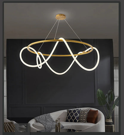 Nordic Gold LED Chandelier Dining Light