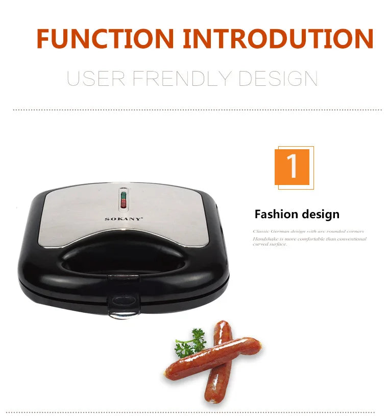 6-Hole Hot Dog Maker Breakfast Machine