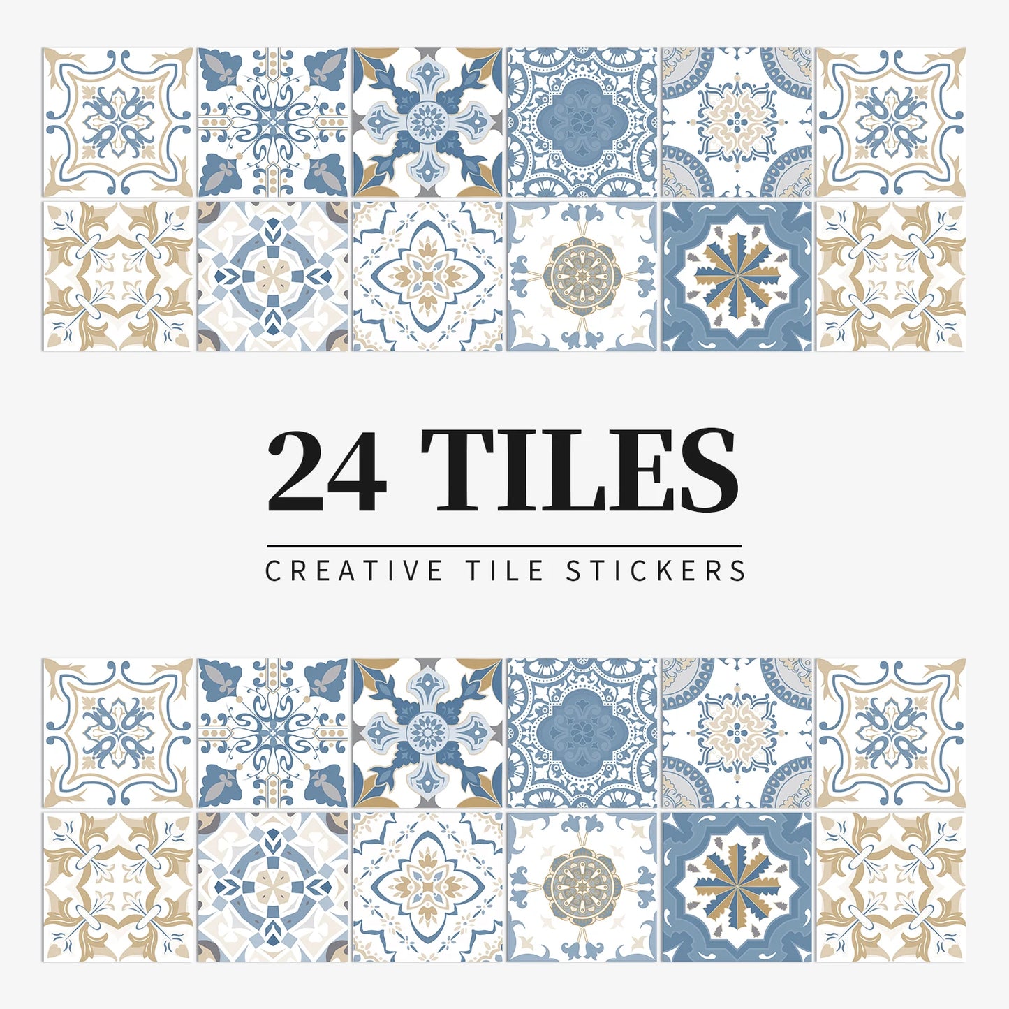 24 PCS PVC Tile Stickers Waterproof