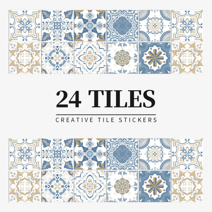 24 PCS PVC Tile Stickers Waterproof