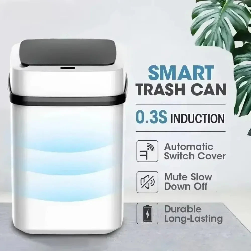 13L Touchless Automatic Sensor Trash Can for Home