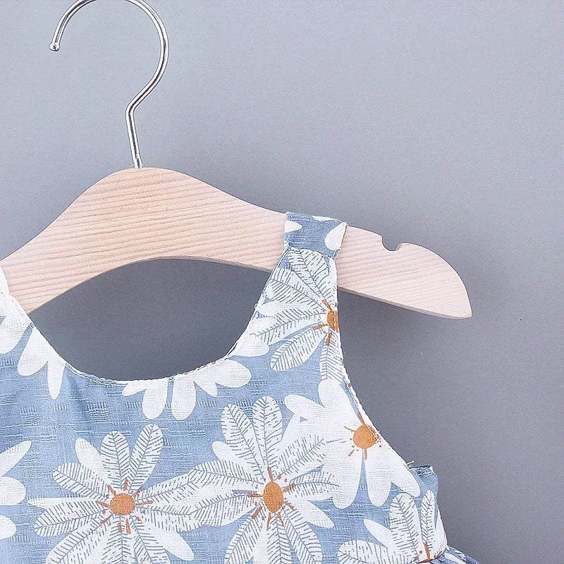 Girls Summer Floral Princess Dress