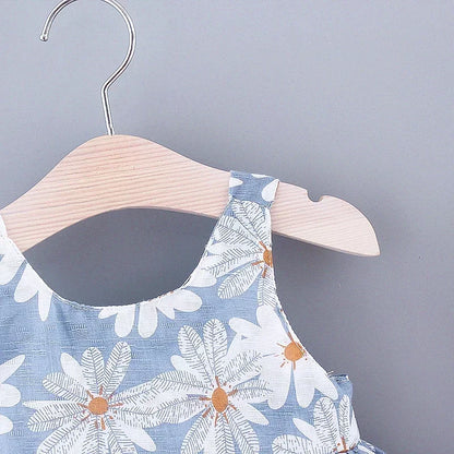 Girls Summer Floral Princess Dress