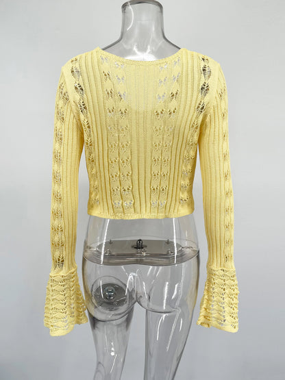 Tuularose Knitted V-Neck Top