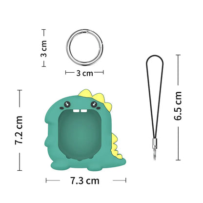 Cute Silicone Protective Case for Tamagotchi Uni 2023 Virtual Pet Machine with Finger Lanyard Anti-Scratch Soft Cover