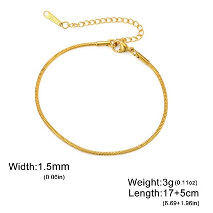 Skyrim Stainless Steel Gold Color Bracelet Twist Figaro Cuban Chain Bracelets Women Trendy Minimalist Jewelry Gifts Wholesale