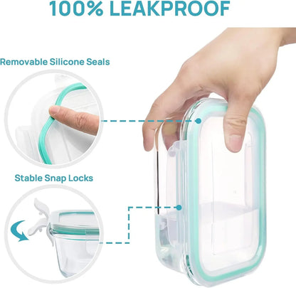 Glass Kitchen Storage Containers Bento Lunch Box