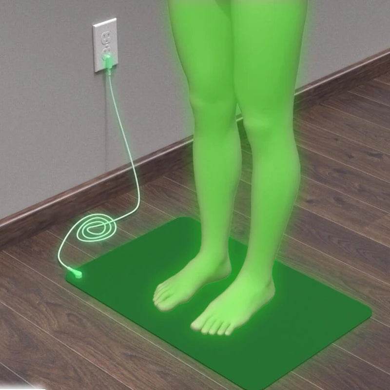 Earthing Mat with Wristband Soft PU Grounding Mat Pad Healthy Balance for Anxiety Relief & Better Sleep Earth Connected Therapy - My Chroma Cart