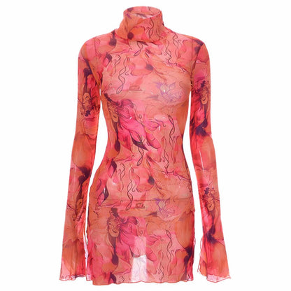 Women’s Y2K Mesh Vintage Dress