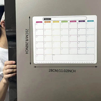 ★★★Magnetic Calendar Sticker, Refrigerator Magnet,Soft Note Message Board,Monthly And Weekly Planner - My Chroma Cart