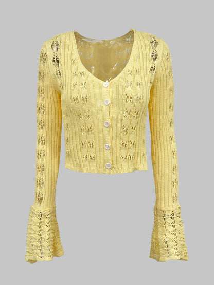 Tuularose Knitted V-Neck Top