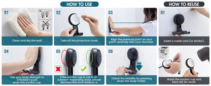 TAILI Suction Cup Shower Razor Hooks
