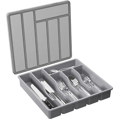 Silverware Organizer Tray with Lid