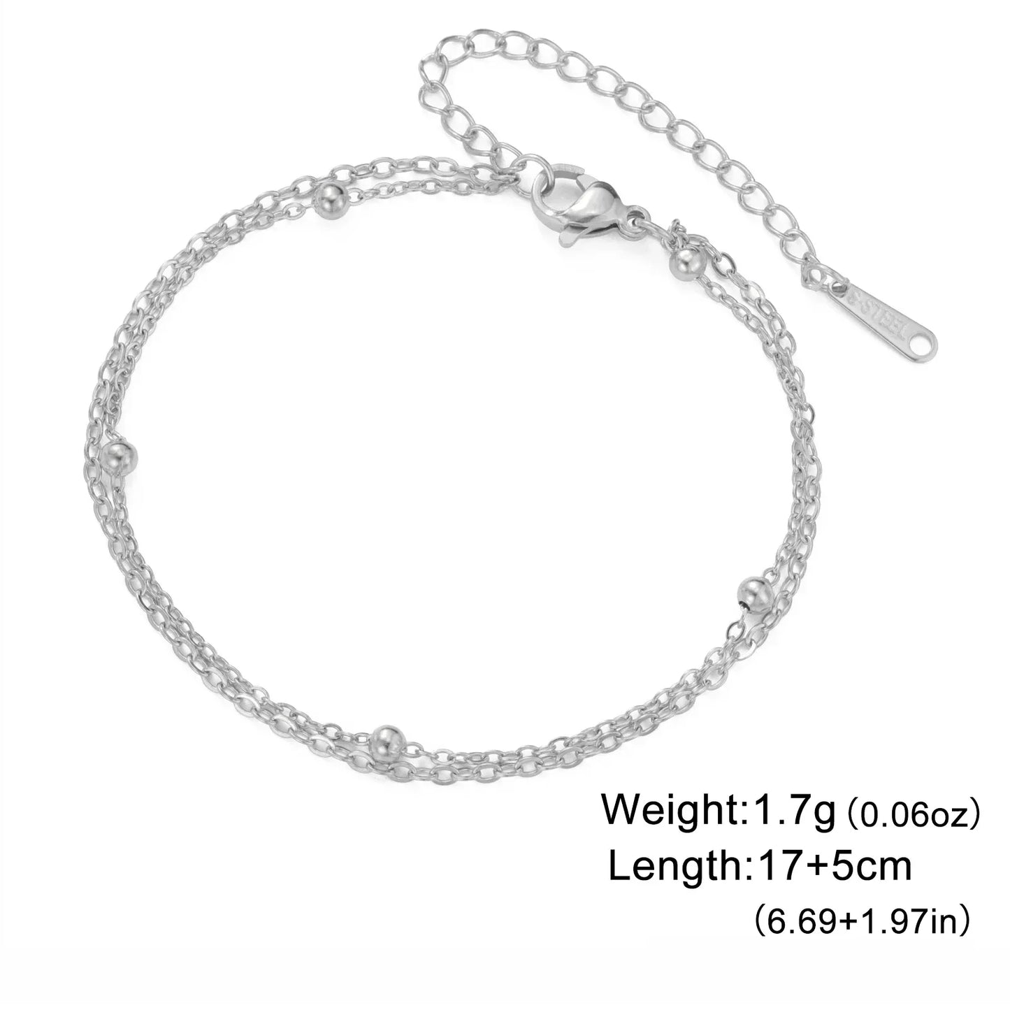 Skyrim Stainless Steel Gold Color Bracelet Twist Figaro Cuban Chain Bracelets Women Trendy Minimalist Jewelry Gifts Wholesale