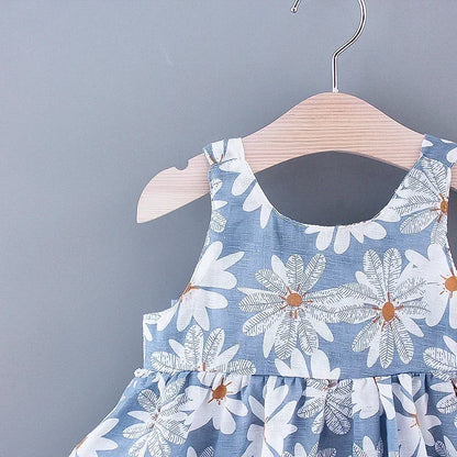 Girls Summer Floral Princess Dress
