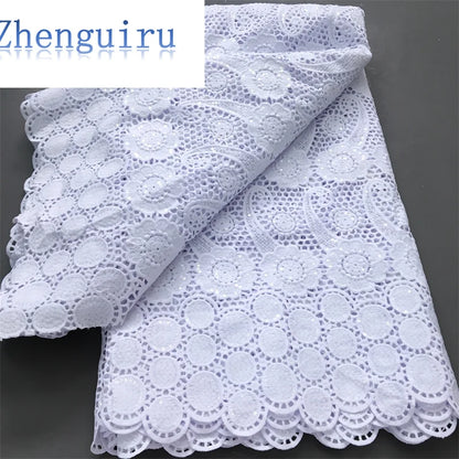 White Nigerian Lace Fabric 2025