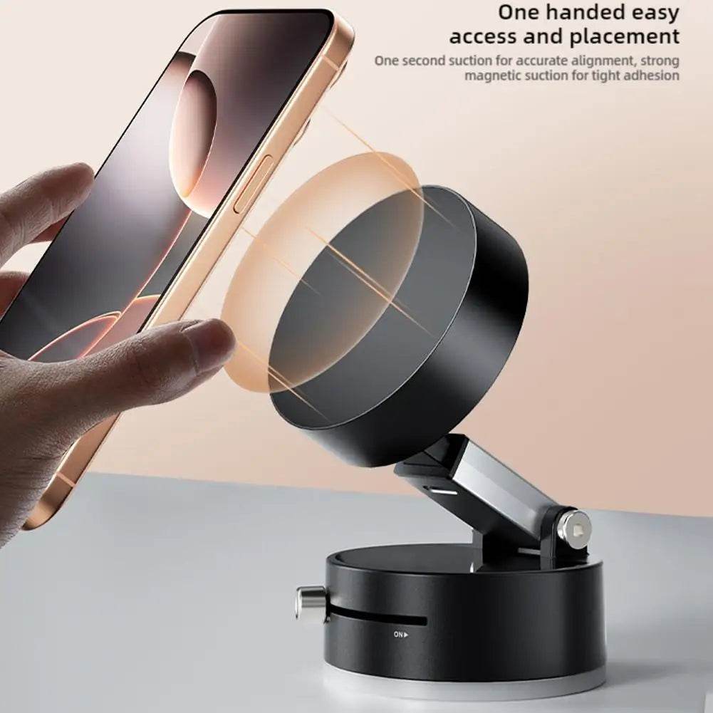 Vacuum Adsorption Magnetic Suction Cup Phone Mount Double Sided Hands-Free Magnetic Cell Phone Holder For Car/Gym/Mirror/Smoot - My Chroma Cart