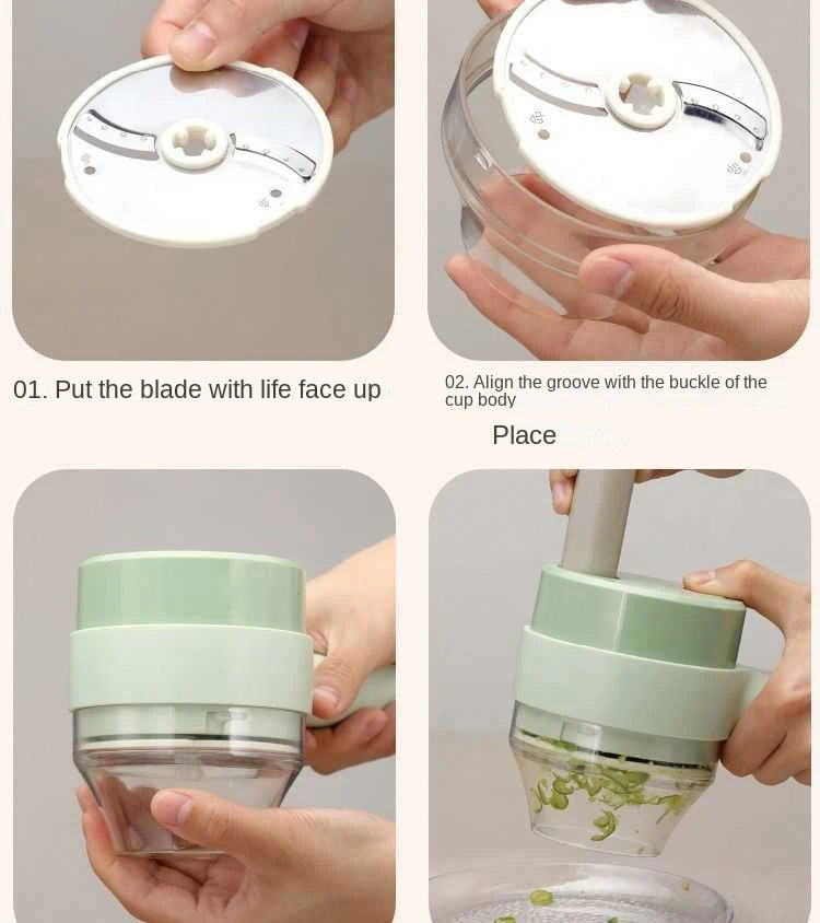 4-in-1 Electric Vegetable Cutter