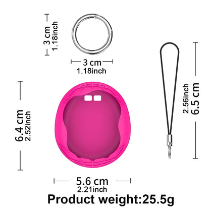 Cute Silicone Protective Case for Tamagotchi Uni 2023 Virtual Pet Machine with Finger Lanyard Anti-Scratch Soft Cover