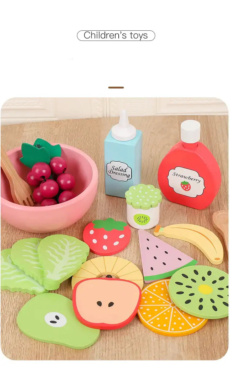 Wooden Pretend Play Food Kitchen Toys Classic Cutting Cooking Set Kids HousePlay Educational Imitation Game Toys for Girls Boys