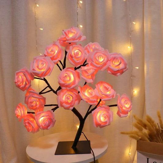Rose Tree Lamp, USB Powered LED Light Flower Night Light for Home Decoration Outdoor Parties Weddings Gift - My Chroma Cart