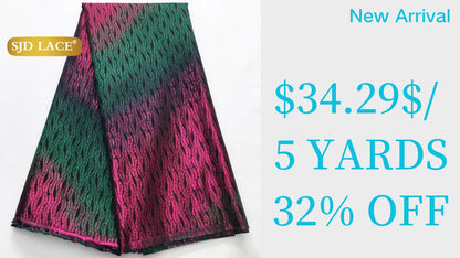 African Brocade Lace Fabric – 5 Yards