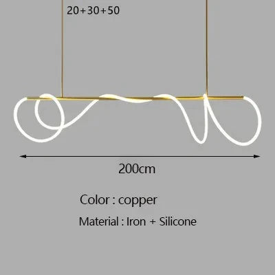 Nordic Gold LED Chandelier Dining Light