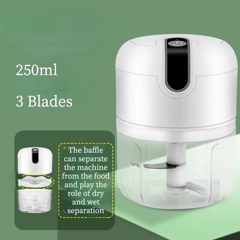 Electric Garlic Masher Portable Chopper Multi Function Meat Grinder Masher Machine Mini Garlic Vegetable Chopper Usb Charging - My Chroma Cart