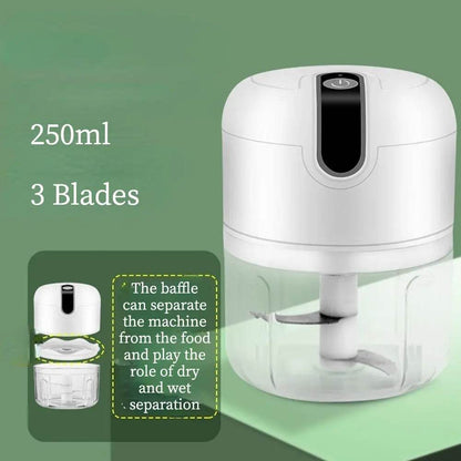 Electric Garlic Masher Portable Chopper Multi Function Meat Grinder Masher Machine Mini Garlic Vegetable Chopper Usb Charging - My Chroma Cart