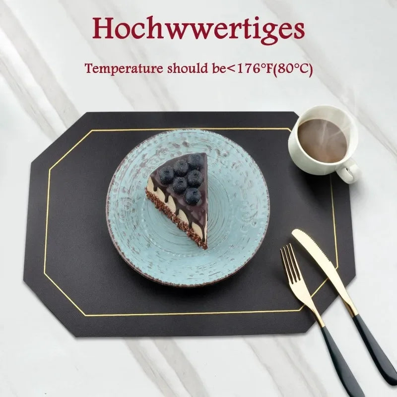Faux Leather Waterproof Dining Placemats