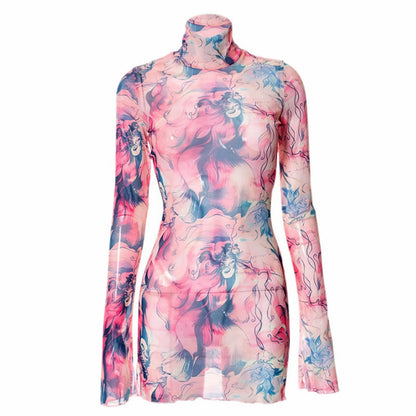 Women’s Y2K Mesh Vintage Dress
