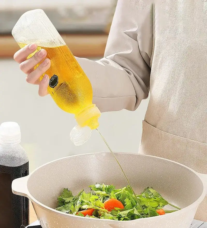 250/1000ML Kitchen Oil Bottle Plastic Seasoning Squeeze Bottle Scream Oil Control Bottle BBQ Dispenser Sauce Condiment Container