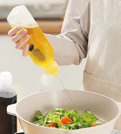 250/1000ML Kitchen Oil Bottle Plastic Seasoning Squeeze Bottle Scream Oil Control Bottle BBQ Dispenser Sauce Condiment Container