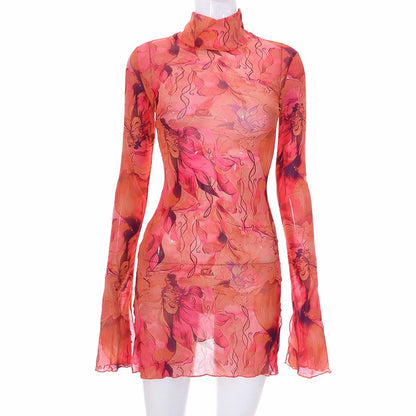 Women’s Y2K Mesh Vintage Dress