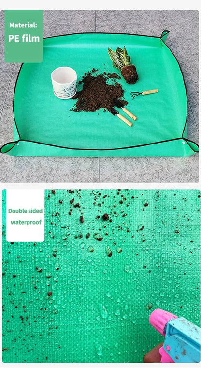 Waterproof Plant Pot Mat, Indoor Garden Mat With Work Gloves, Foldable Houseplant Succulent Pot Mat, Indoor Plant Mat, Portable - My Chroma Cart