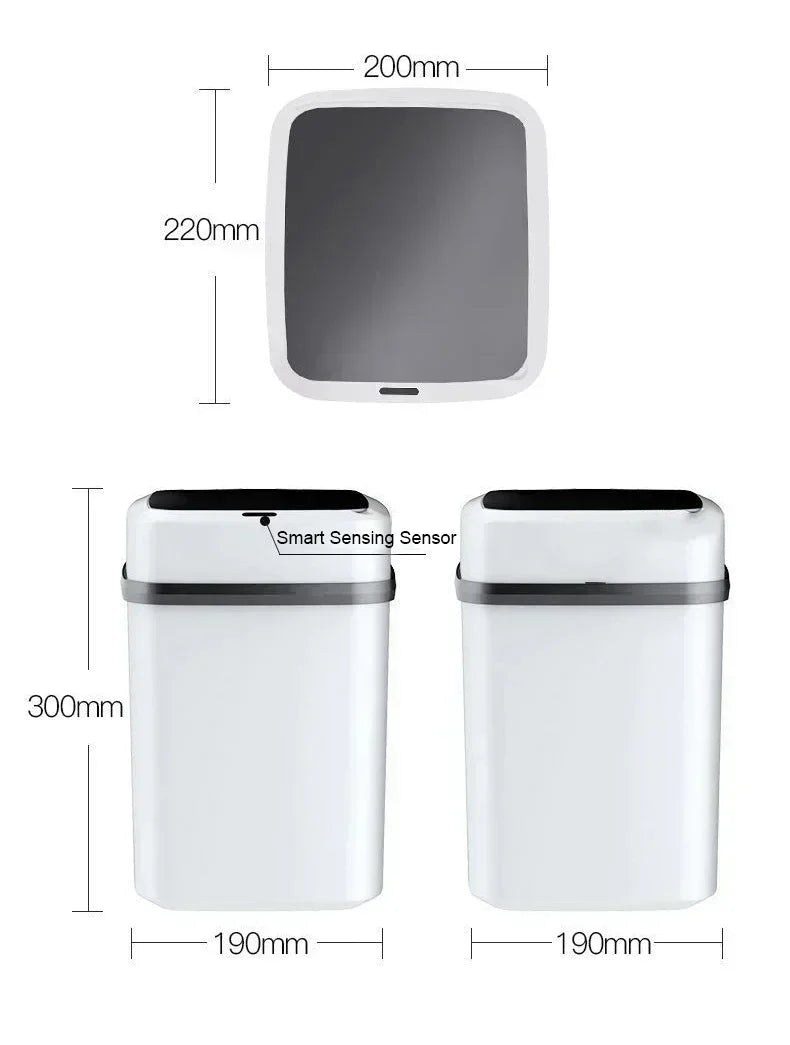 13L Touchless Automatic Sensor Trash Can for Home