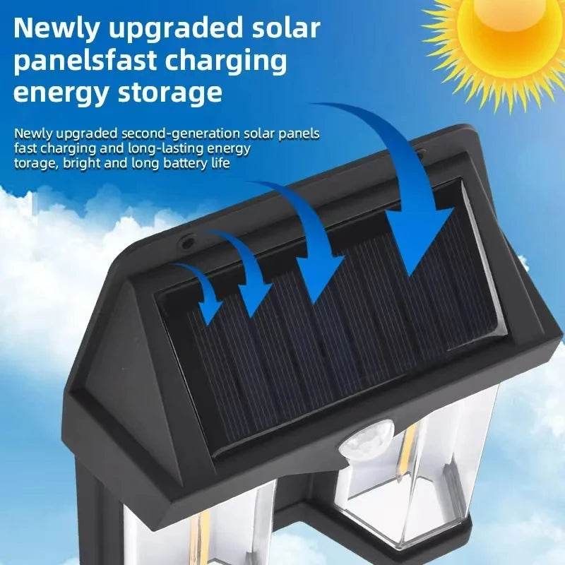 Powerful Outdoor Solar LED Street Light Waterproof Solar Lamp Garden Yard Pathway Wall Decoration External Lighting Fixture - My Chroma Cart