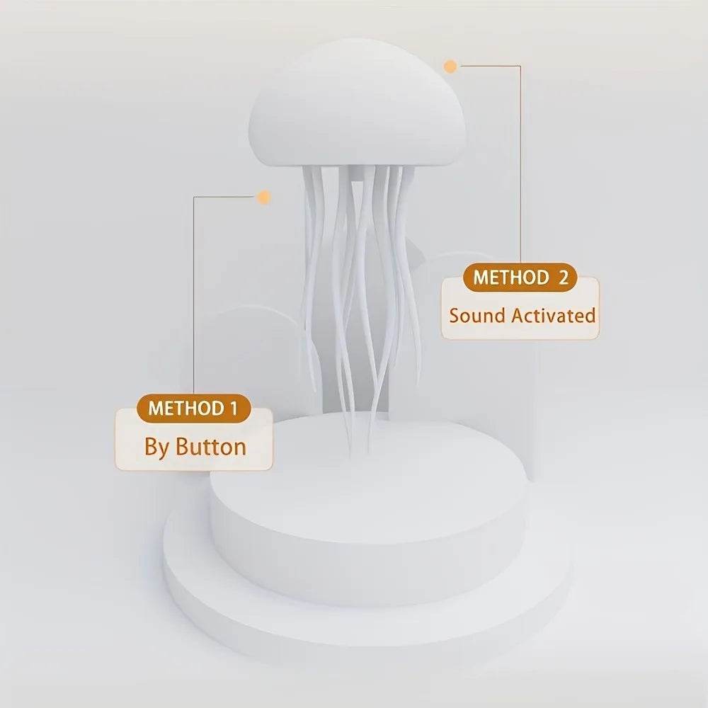 Bionic Jellyfish Night Light,USB Rechargeable with Voice Control,Dancing Tentacles,5 RGB Gradient,Floating Lamp,Bedroom Decor - My Chroma Cart