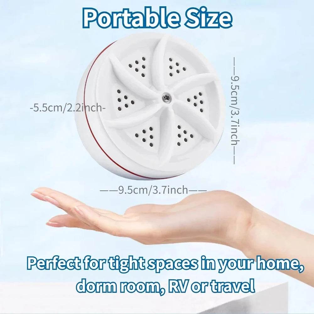 Mini Washing Machine USB Rotating Turbine Portable Washing Machine For Socks Underwear Wash Dishes For Travel Home Business Trip - My Chroma Cart