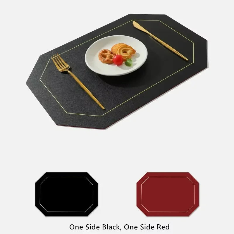 Faux Leather Waterproof Dining Placemats