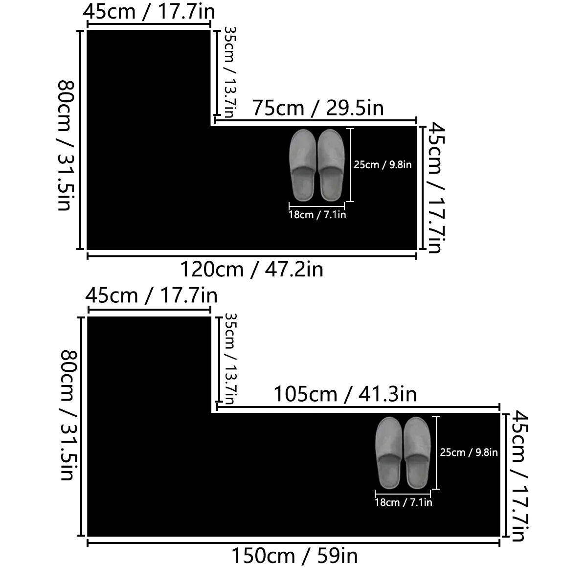 Non-Slip Kitchen Flannel Floor Mat