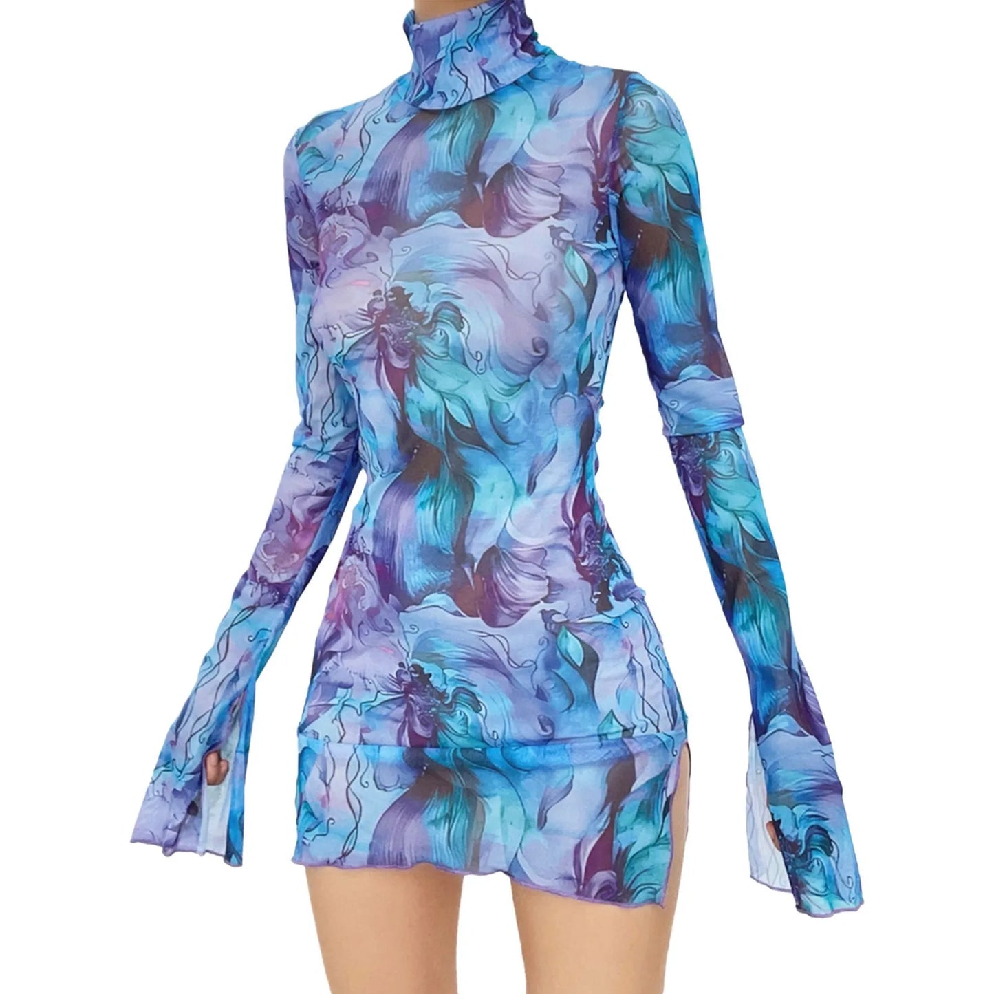 Women’s Y2K Mesh Vintage Dress