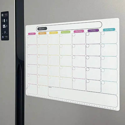 ★★★Magnetic Calendar Sticker, Refrigerator Magnet,Soft Note Message Board,Monthly And Weekly Planner - My Chroma Cart