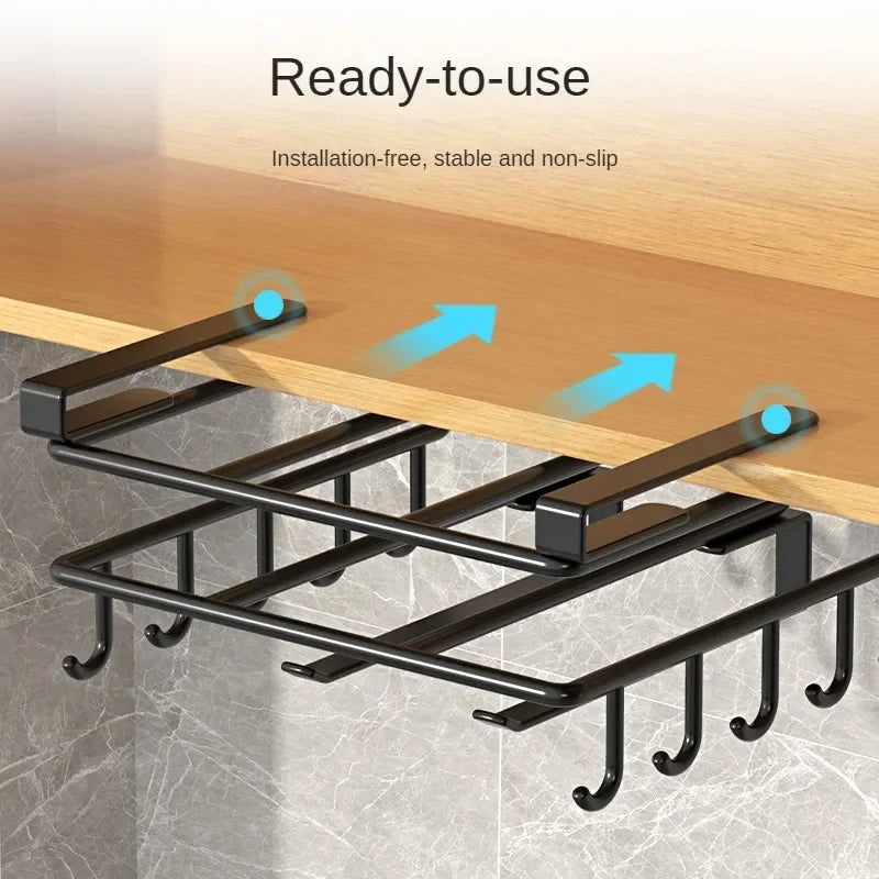 Kitchen Hanging Organizer Rack with Hooks
