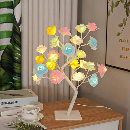 Rose Tree Lamp, USB Powered LED Light Flower Night Light for Home Decoration Outdoor Parties Weddings Gift - My Chroma Cart