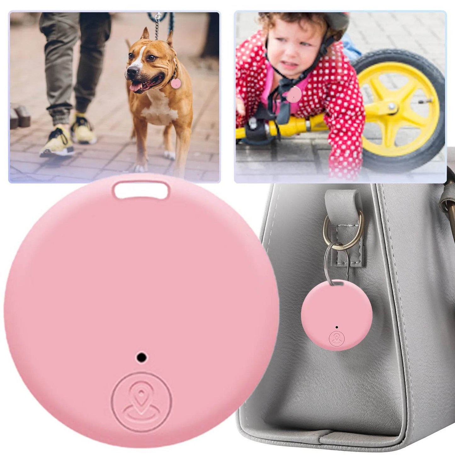 Mini GPS Locator AntiLost Alarm Wallet Keychain Smart Tag Bluetooth-Compatible Tracer Keychain Dog Pet Child Tracker Key Finder - My Chroma Cart